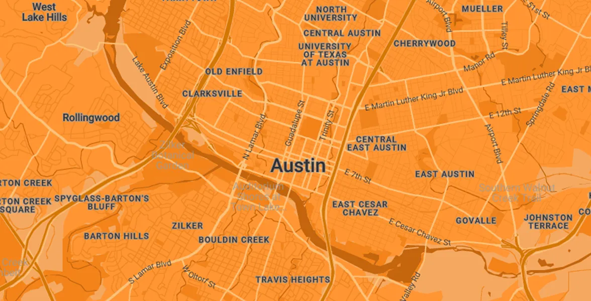 Map of Austin location